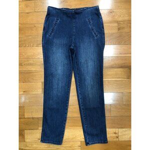 Chico's Juliet So Slimming Pull On Ankle Denim Blue Jeans Size 00R